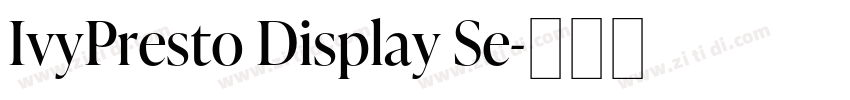 IvyPresto Display Se字体转换